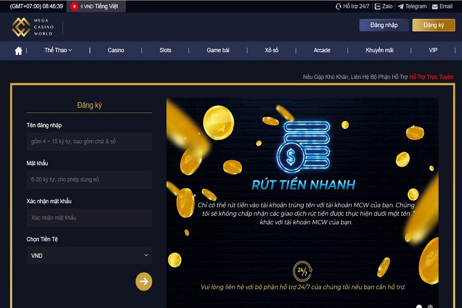 Hướng dẫn đăng ký Rich88 thông qua CasinoMCW