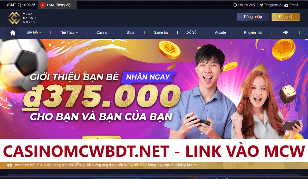 Casinomcwbdt.net Link thay thế không bị chặn nhà cái MCW